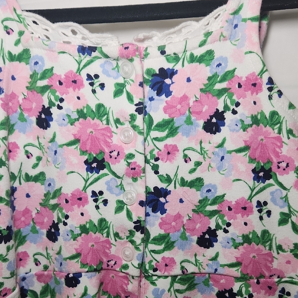 Janie and Jack Pink and Blue Floral Dress - Picture 4 of 6